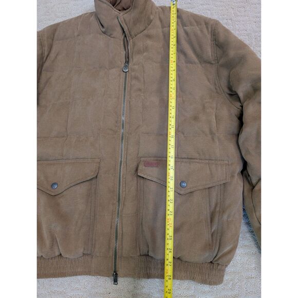 Outback Trading Company Jacket Mens XL Camel Tan Reversible Down Quilted - Picture 8 of 11
